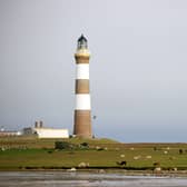 North Ronaldsay Lighthouse in the Orkney Islands is one of the 208 lighthouses operated by NLB.