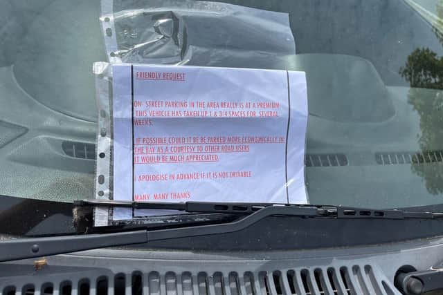 Could this be ‘Britain’s politest parking note’?