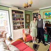 Neil and Lisa Fletcher at home in  Watchet, Somerset. 