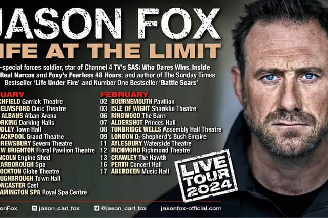 Ex-Special Forces sergeant, broadcaster and best-selling author Jason Fox is preparing for his latest mission with a third outing of his hit live tour Life At The Limit heading to Blackpool.