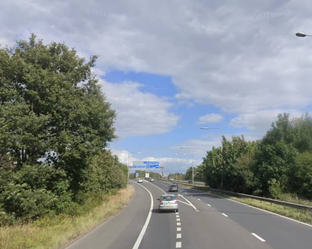 Large stretches of the M53 are closed this morning (Friday) due to an accident involving an overturned vehicle. Photo: Google Maps