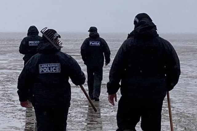 Police have confirmed that some of the bones found in water at a Morecambe Bay beach are indeed human remains.
Officers were called to Cove Road Beach, Silverdale, at 4.10pm on March 31 to reports bones had been found in the water.
A police spokesman said: “Our initial enquiries have confirmed that some of the remains are human.
“Although we are keeping an open mind as to the origin of the remains, we believe they have been in the sea for a significant period.
“Our enquiries are expected to be ongoing for some time and we continue to liaise with HM Coroner.
“Anyone with information which could assist our investigation is asked to call 101 quoting log number 745 of March 31 2024.”