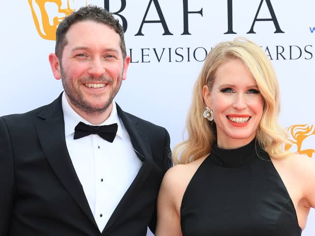 Jon Richardson and Lucy Beaumont attend the 2023 BAFTA Television Awards. (Photo by Joe Maher/Getty Images)
