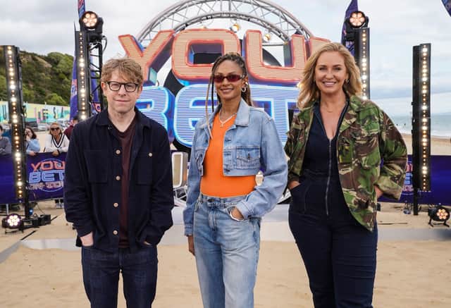 Josh Widdecombe, Alesha Dixon and Josie Gibson on You Bet! On Tour