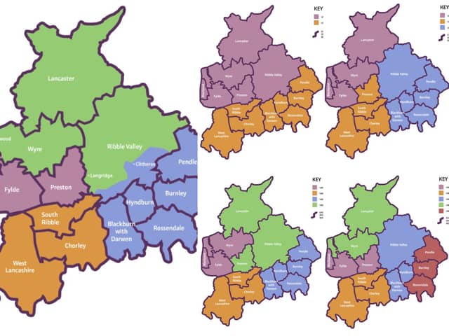 .The five potential new council arrangements for Lancashire 