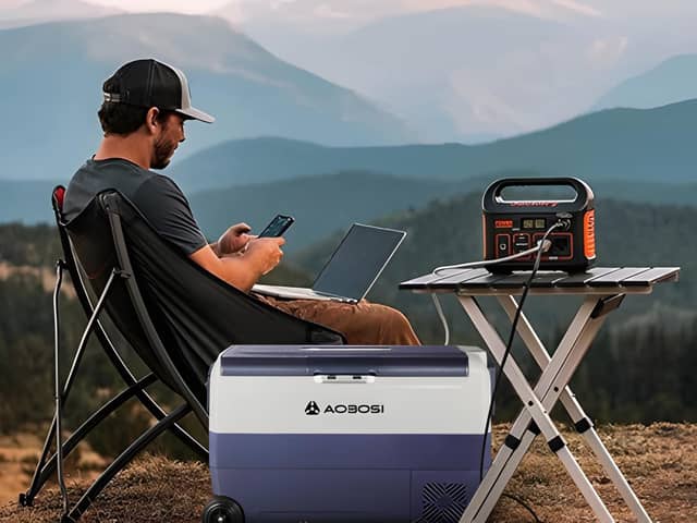 The AAOBOSI portable fridge freezer is designed for camping, caravans, motorhomes and road trips, with the flexibility to cool or freeze food on the move