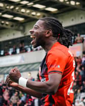 Isaac Buckley-Ricketts scored Morecambe's second goal against Southport on Saturday