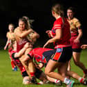 Lancaster Lionesses' Kayla Heglas fights through the line