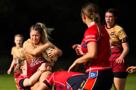 Lancaster Lionesses' Kayla Heglas fights through the line
