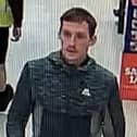 Morecambe police want to identify this man in relation to a burglary.