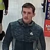 Morecambe police want to identify this man in relation to a burglary.