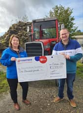 Michelle Davis, a Rosemere Cancer Foundation volunteer, who worked on the tombola stand at both the Lancashire Game & Country Festival and the UK Truck and Tractor Pull with the events’ organiser Craig Whittingham.