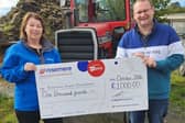 Michelle Davis, a Rosemere Cancer Foundation volunteer, who worked on the tombola stand at both the Lancashire Game & Country Festival and the UK Truck and Tractor Pull with the events’ organiser Craig Whittingham.