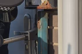 Police force entry to a premises during the operation.