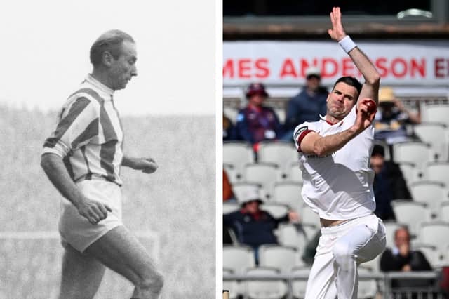 Sir Stanley Matthews, left, and Sir James Anderson