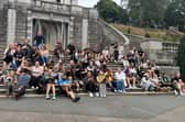 Group photograph on the Ashton Memorial steps.
