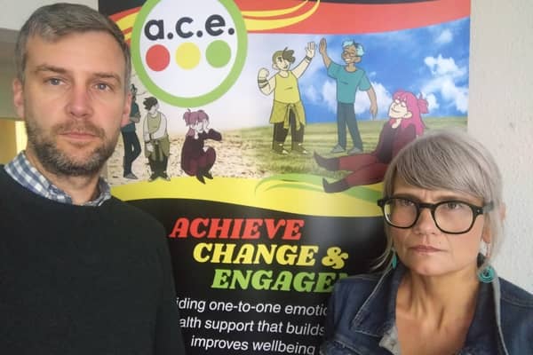 Interim CEO Julian Prior and Trauma Counsellor Macy Davies at Achieve Change & Engagement.
