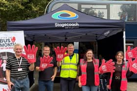 Stagecoach colleagues at the customer engagement event in the heart of Lancaster.