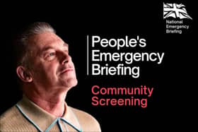A free public screening of The People’s Emergency Briefing takes place in Lancaster on November 3.