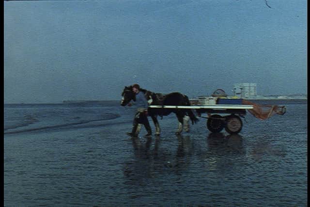 The last Morecambe Bay shrimp fisherman to use a horse will be seen in Lancashire Electric. Clip courtesy of the North West Film Archive.