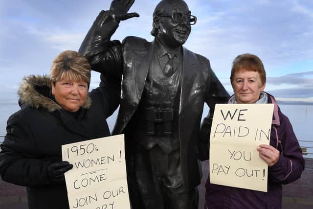 Photo Neil Cross
Karen Carter and Christina Barrett fighting pension injustice