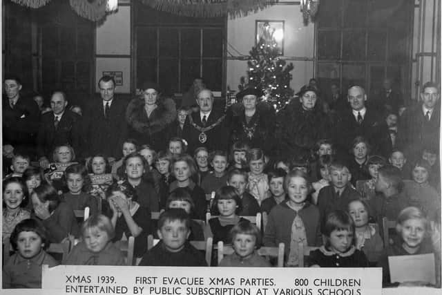 Evacuees Christmas Party, Lancaster, in 1939   Picture: Red Rose Collections