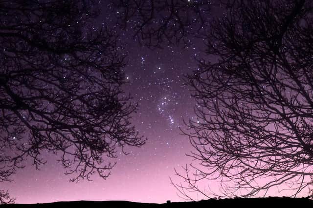 Orion's Belt photographed from Bowland by Steven Kidd