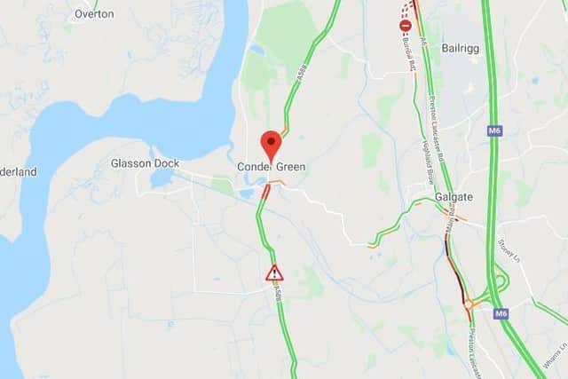Emergency services have attended an incident on the A588 at Conder Green. (Credit: AA)