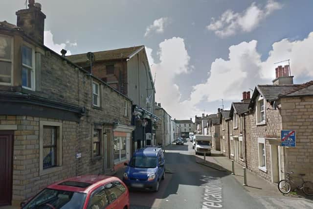 Morecambe Street in Morecambe remains cordoned off this morning (January 30) after four men were stabbed at around 3.20am last night. Pic: Google