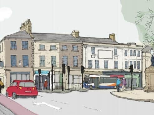 An artist's impression of the frontage in Dalton Square