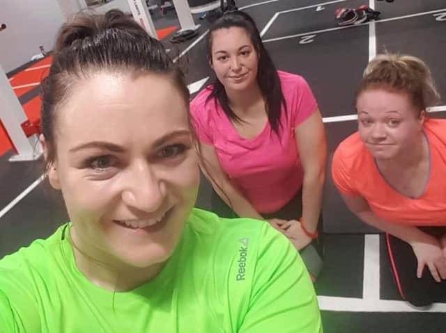 Lancaster fitness enthusiast Marianne Whiteway (left) with gym friends.
