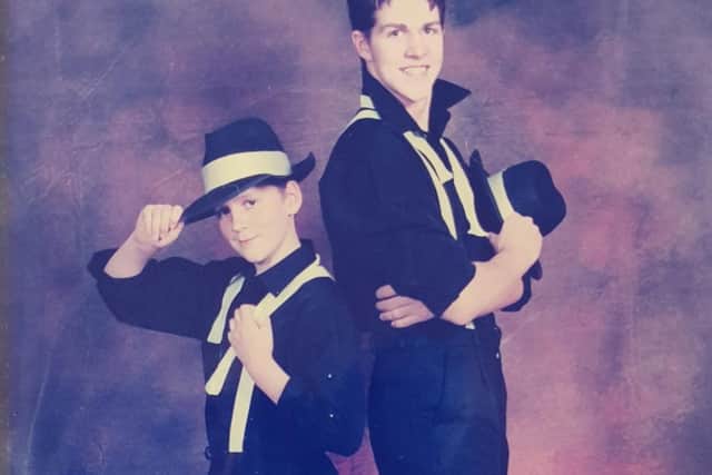 Tom Naylor pictured with younger brother Sam from their days performing at Blackpool Arena at Blackpool Pleasure Beach with BIDCA. The pair with sister Sam learnt to skate at the Blackpool Arena