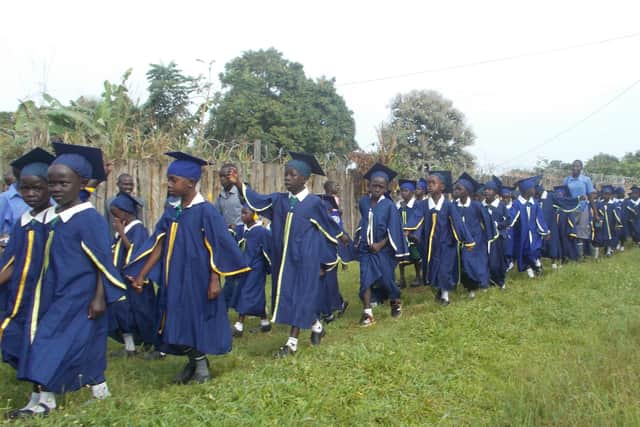 The parade of graduates in December 2019. Photo courtesy of Immanuel Kindergarten Charity.