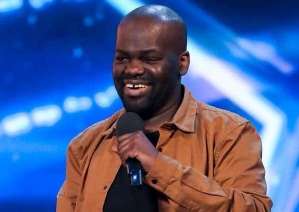 Daliso Chaponda in the live finals of BGT.