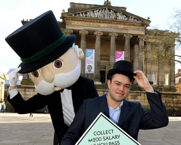 Mr Monopoly and George Shrimpton announce that Preston is to get its own version of Monopoly