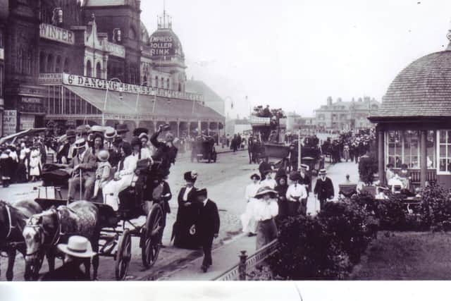 WINTER GARDENS: A scene on the bustling promenade near the theatre in 1910.