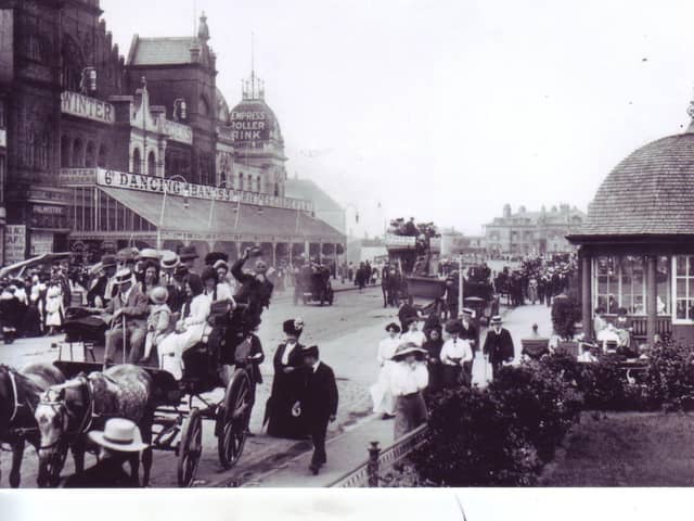 WINTER GARDENS: A scene on the bustling promenade near the theatre in 1910.