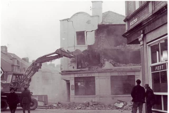 The demolition of the Royalty Theatre to make way for the Arndale Centre in Morecambe.