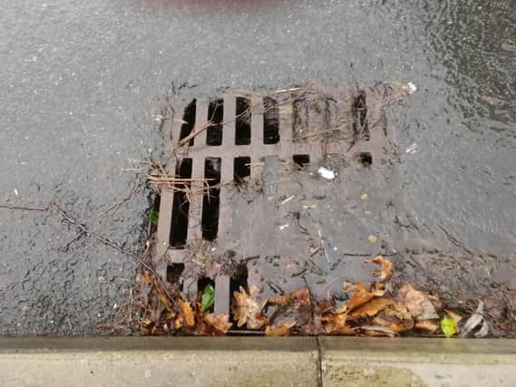 Blocked gullies can cause flooding