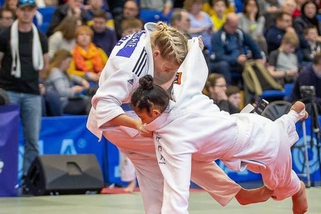 Esmee Holgate in action in Sheffield. Picture: British Judo