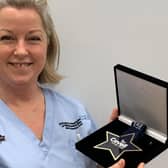 X-ray assistant Lindsay McArthur with her Cavell Star award.