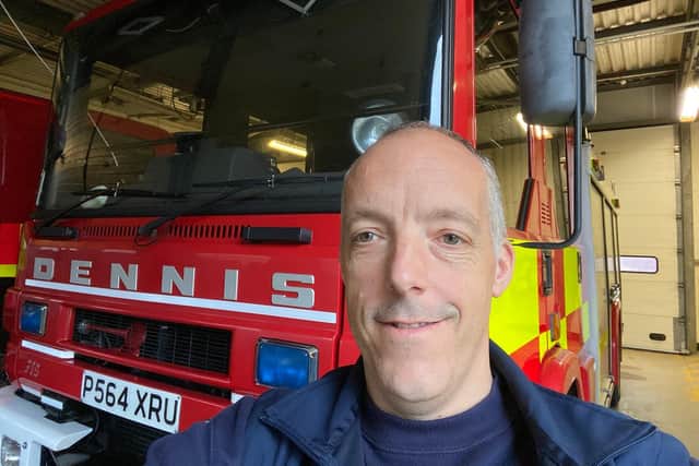 Jack Horner with his fire engine