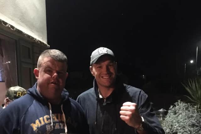 Tyson Fury has a warm welcome for Ryan Smith