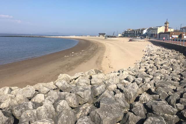 The beaches in Morecambe remain very quiet