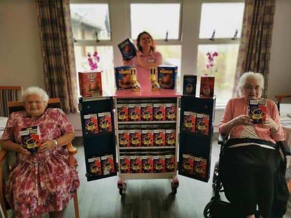 Residents at Laurel Bank Care Home were treated to an Easter egg delivery.