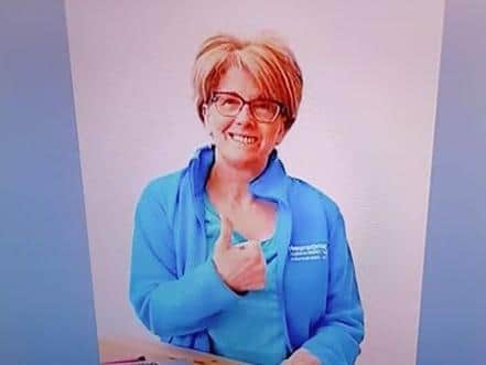 Sharon Jackson in the National Lottery TV advert.