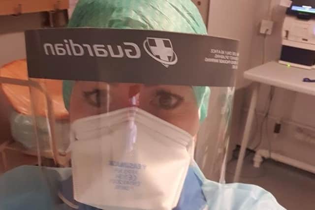 Rachel Holme wearing PPE on the Intensive Care Unit at the Royal Lancaster Infirmary.