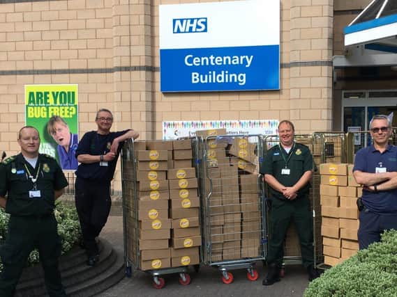 Food packages arrive at the RLI.