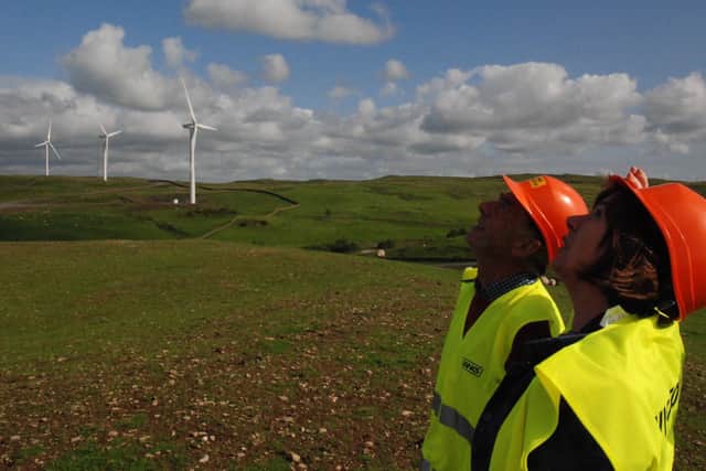 Checks being made at the Armistead wind farm in South Cumbria.