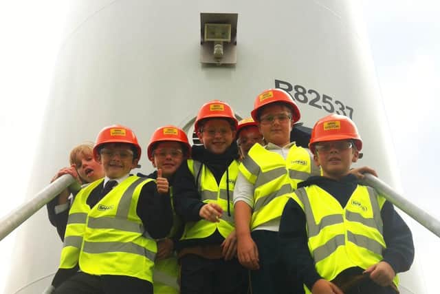 A recent school visit to the wind farms.